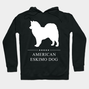 American Eskimo Dog White Silhouette Hoodie